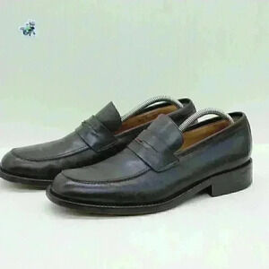 Bally Tiago Men's Brown Leather Penny Loafers Size US 9.5 D